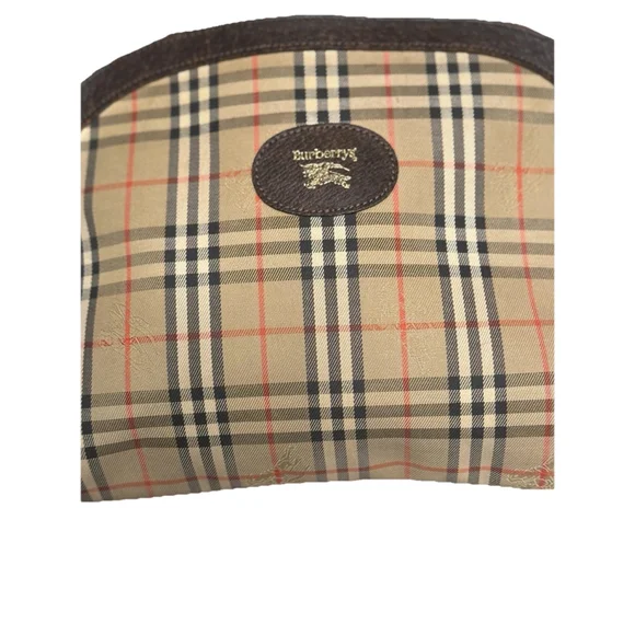 BURBERRY’s Nova Check Beige Canvas Pouch Clutch Vintage - Picture 2 of 11